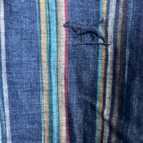 Rodd and Gunn Mens M Linen Striped Shirt Rugged Rodeo Western Lightweight - Picture 5 of 8